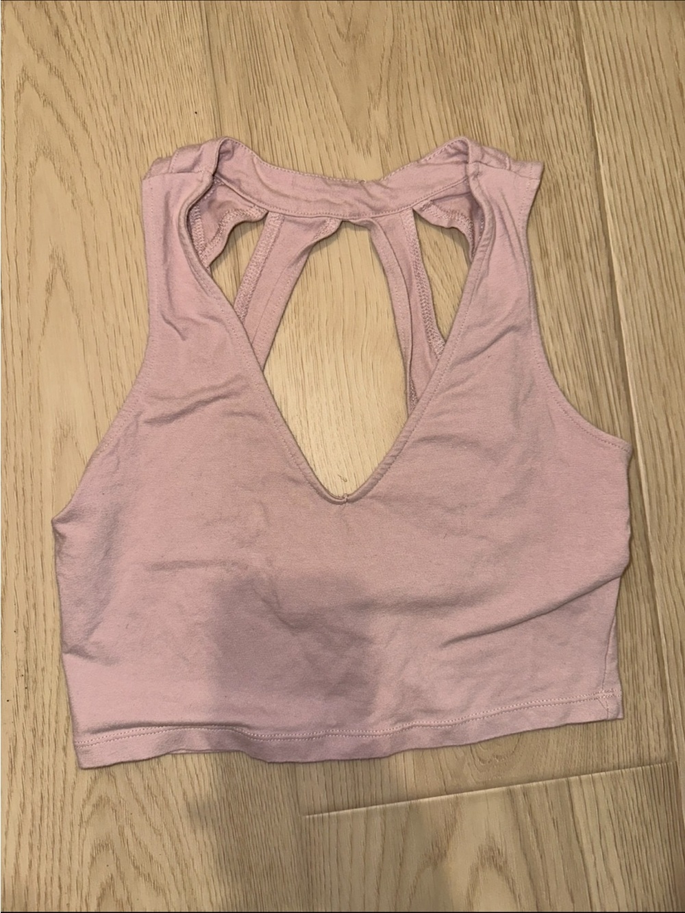 Charlotte Russe Light Pink Cropped Tank Top